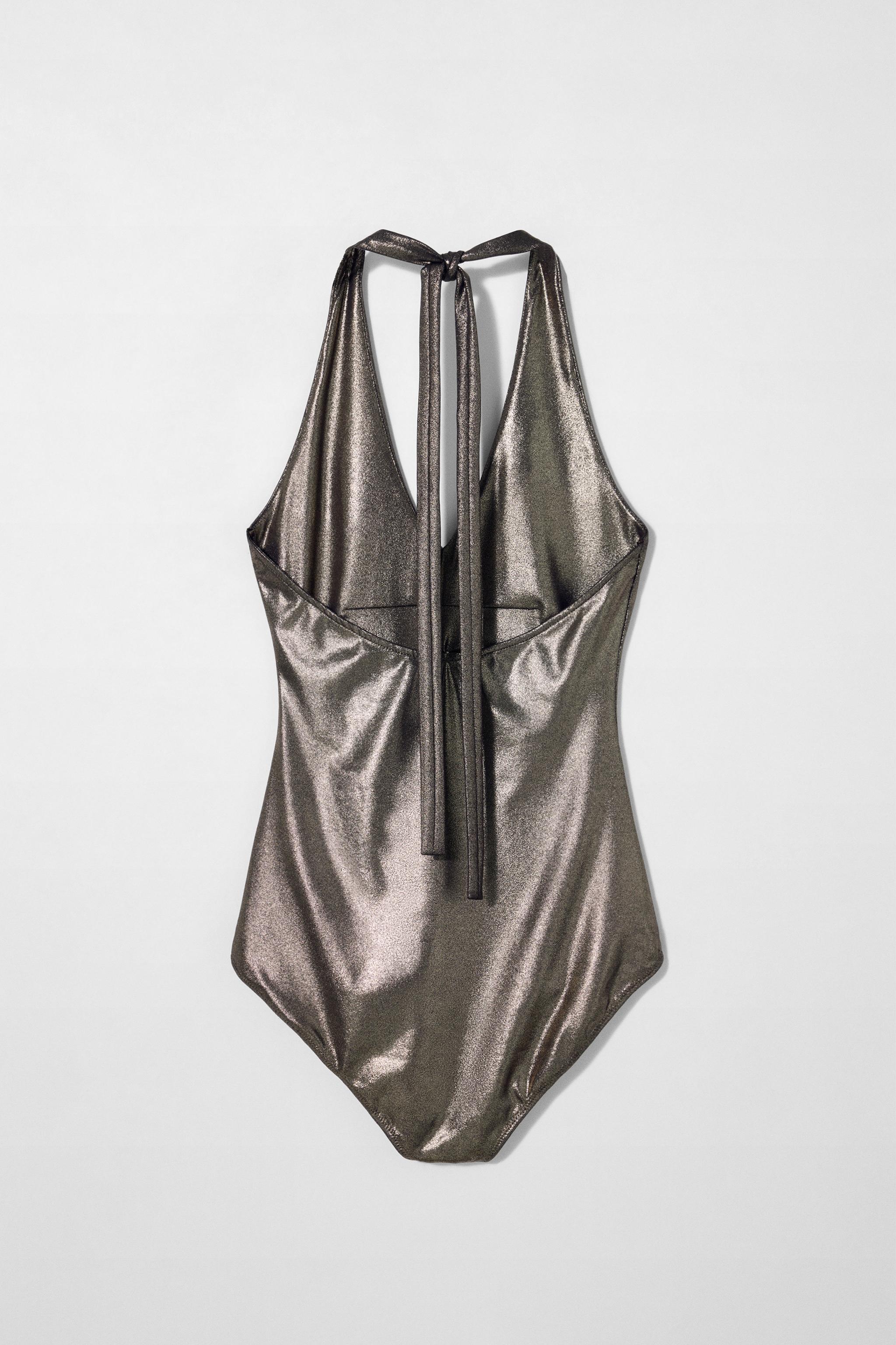 METALLIC HALTER BODYSUIT KATE MOSS X ZARA